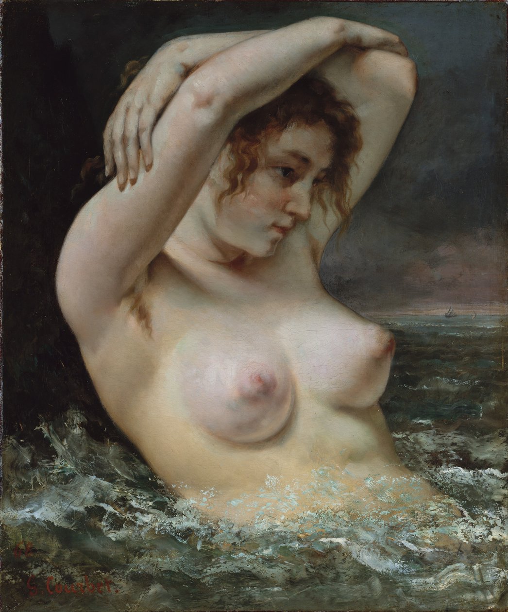 Kvinden i bølgerne af Gustave Courbet