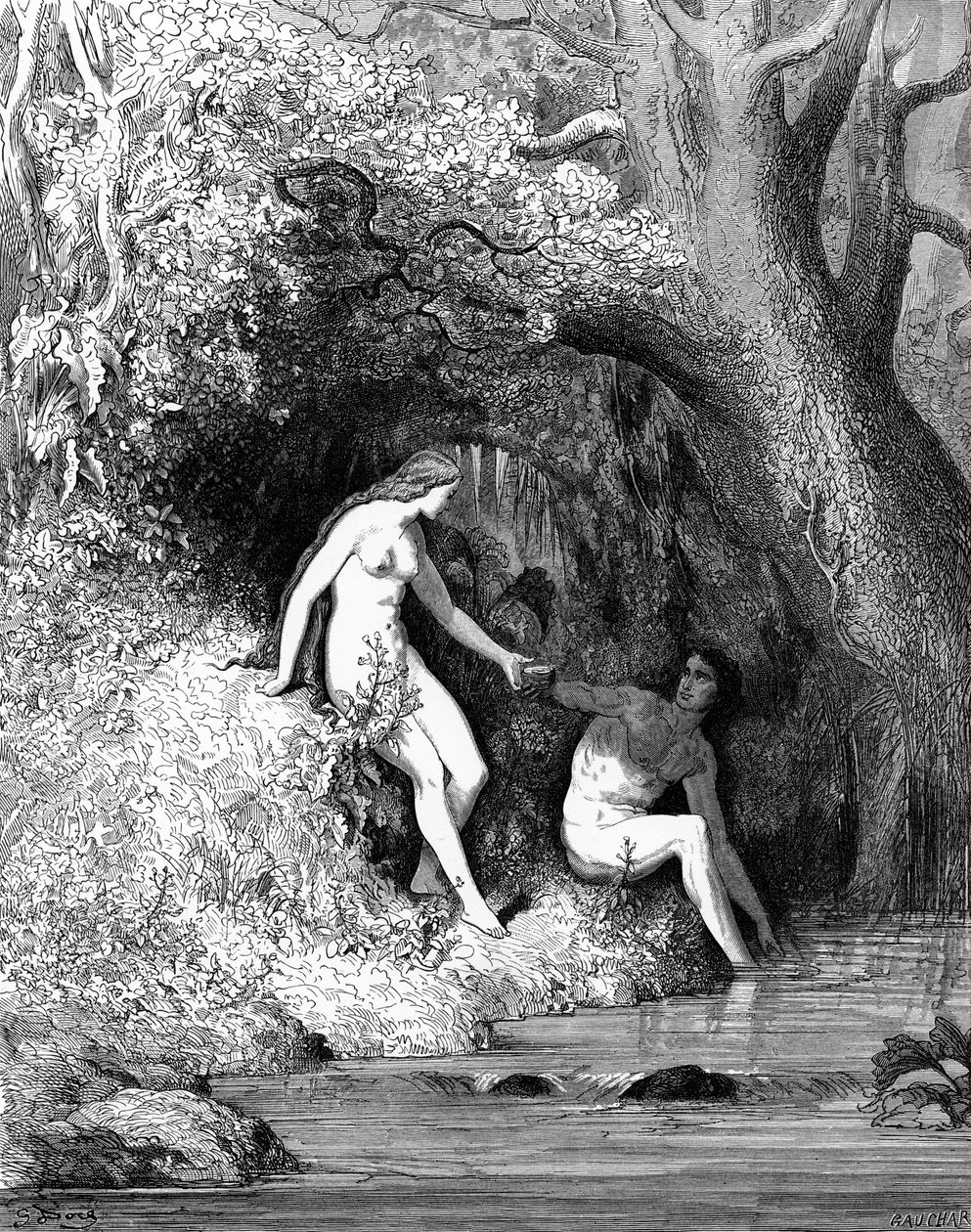 Adam og Eva - Bibelen af Gustave Dore