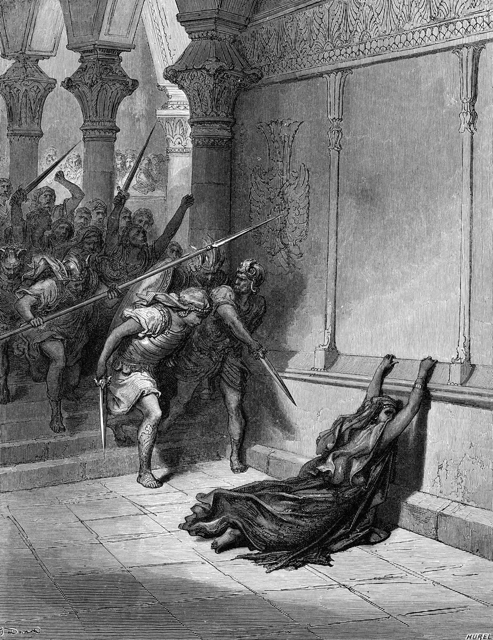 Athalias død - Bibelen af Gustave Dore
