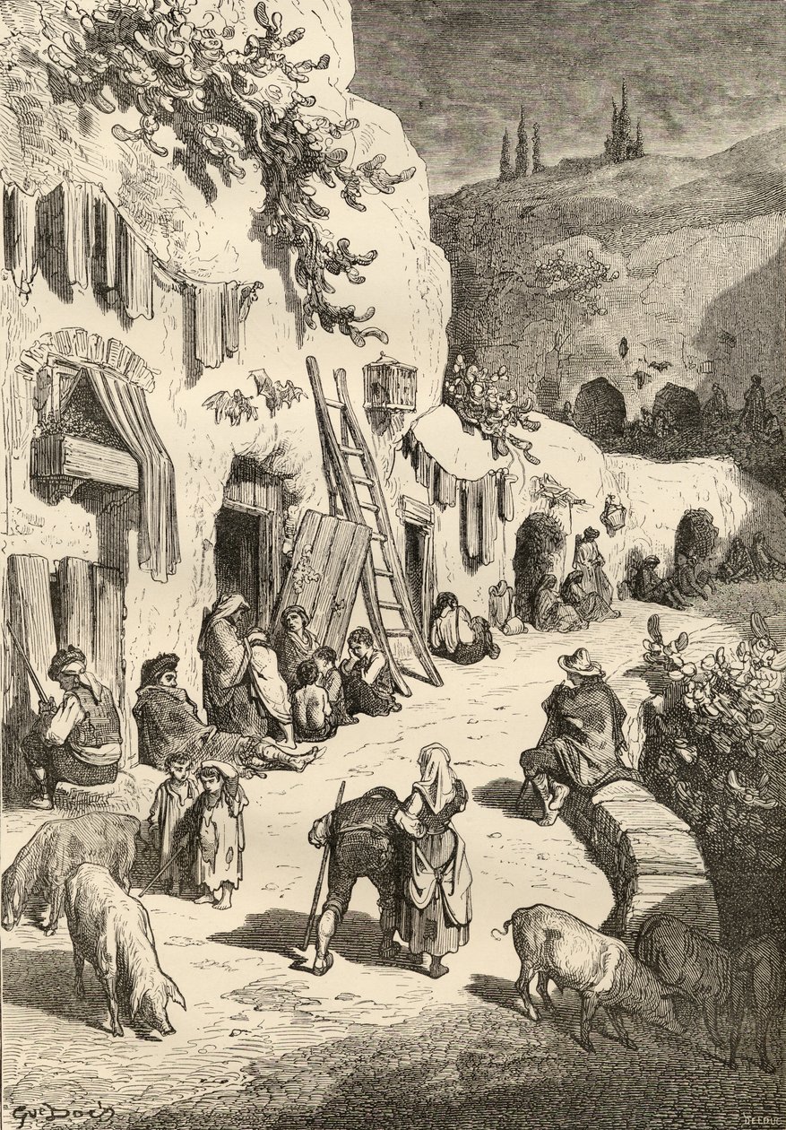 Gypsy Caves, Sacro Monte, Granada, Spanien, fra 