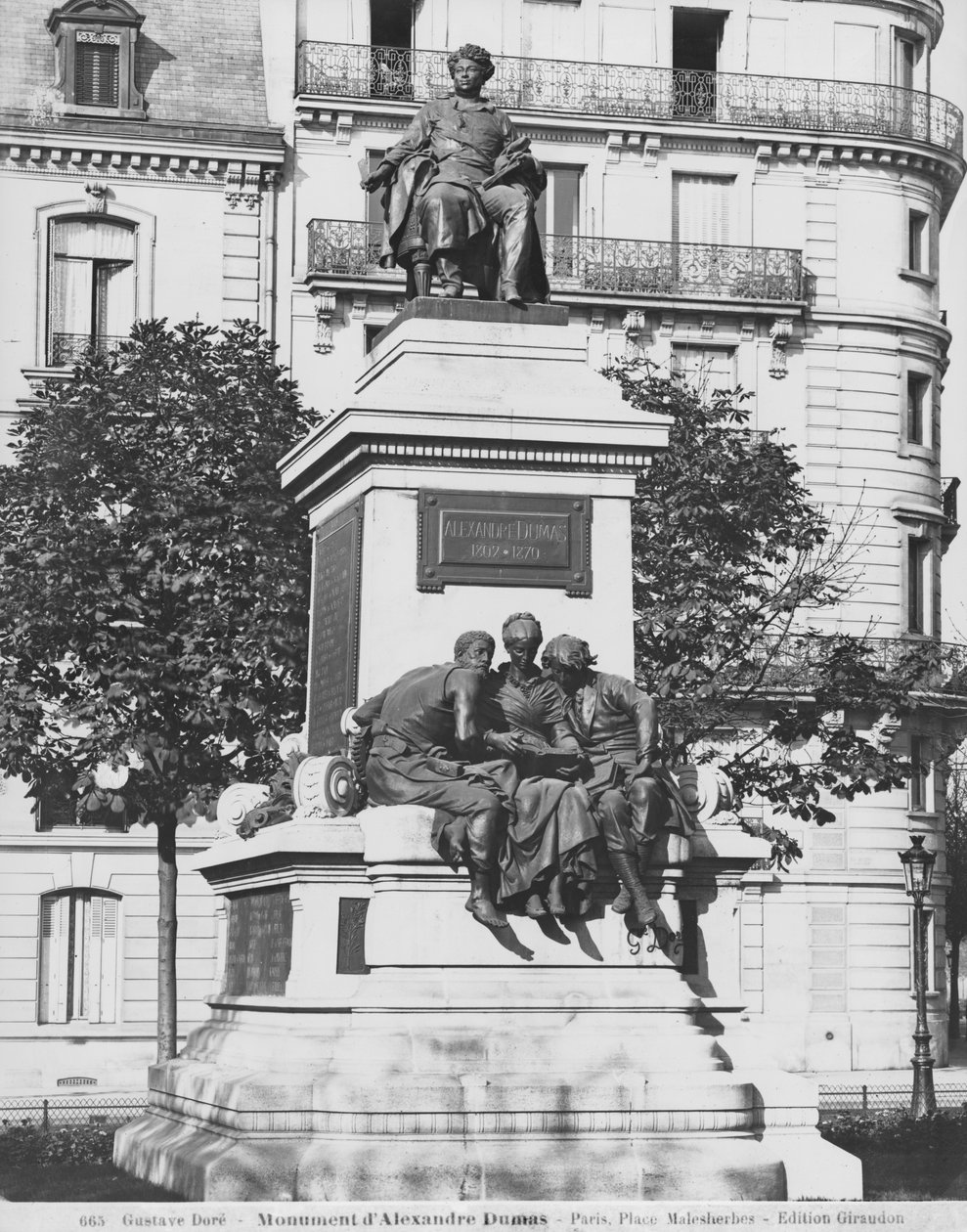 Monument til Alexandre Dumas Pere, 1883 (sten og bronze) (se også 98561, 287762 til 287764) af Gustave Dore