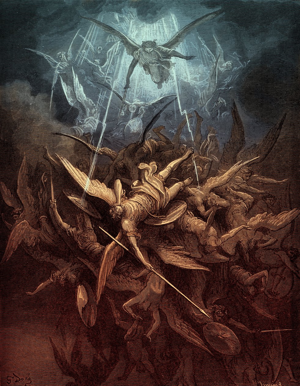 Paradise Lost: De oprørske engles fald, af Gustave Dore