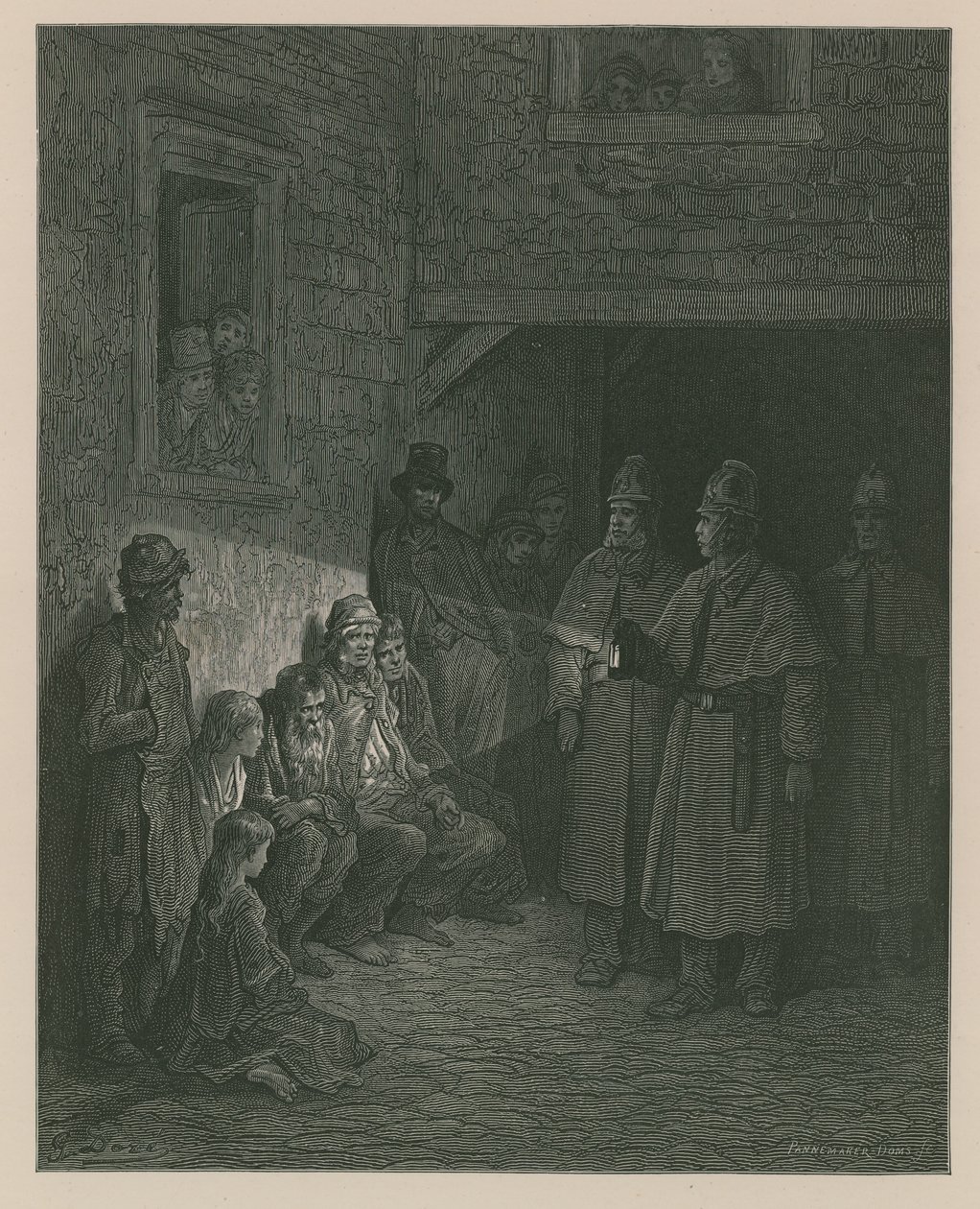 Politifolk på beatet af Gustave Dore