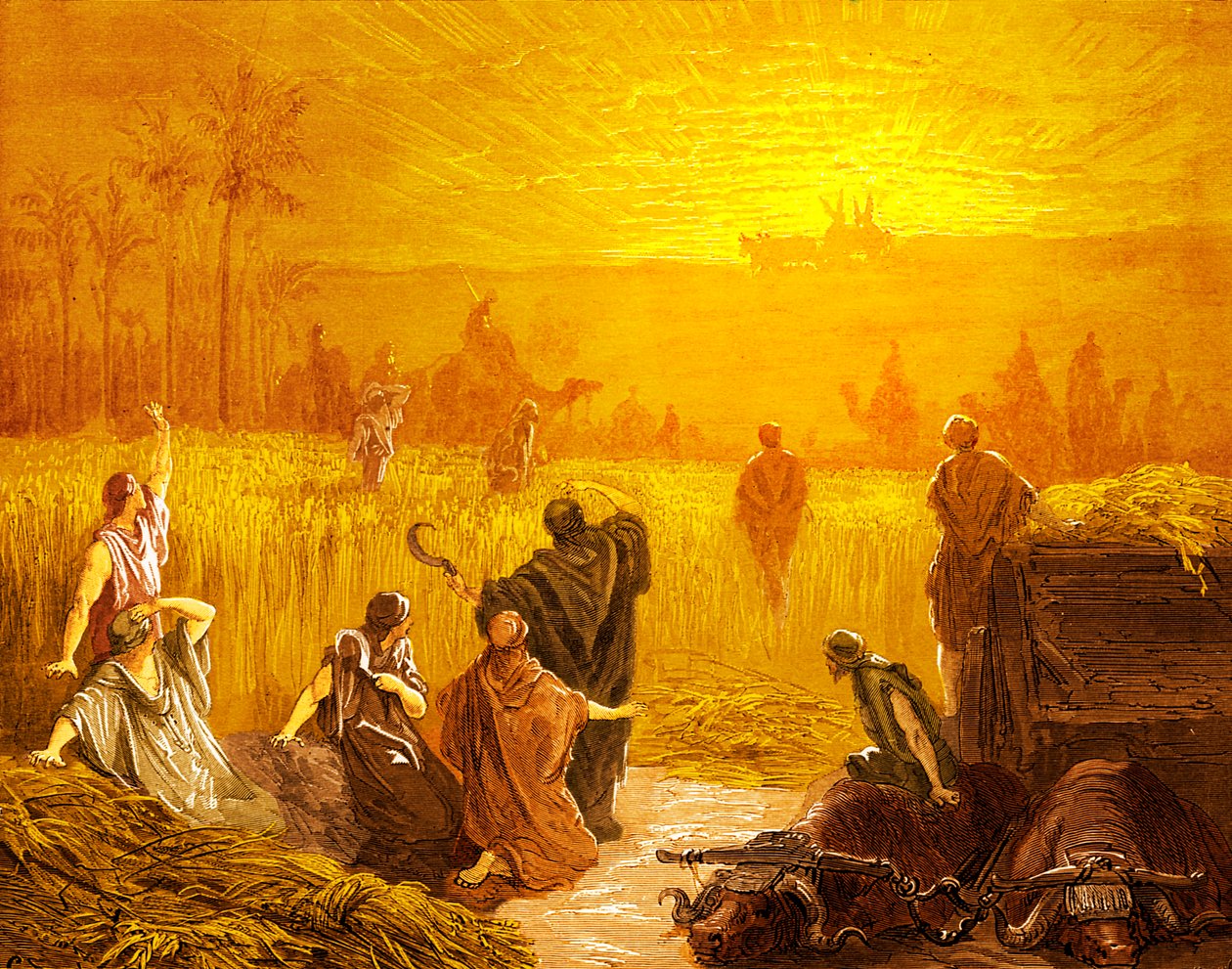 Arken vender tilbage til Beth Shemesh, af Doré - Bibelen af Gustave Dore