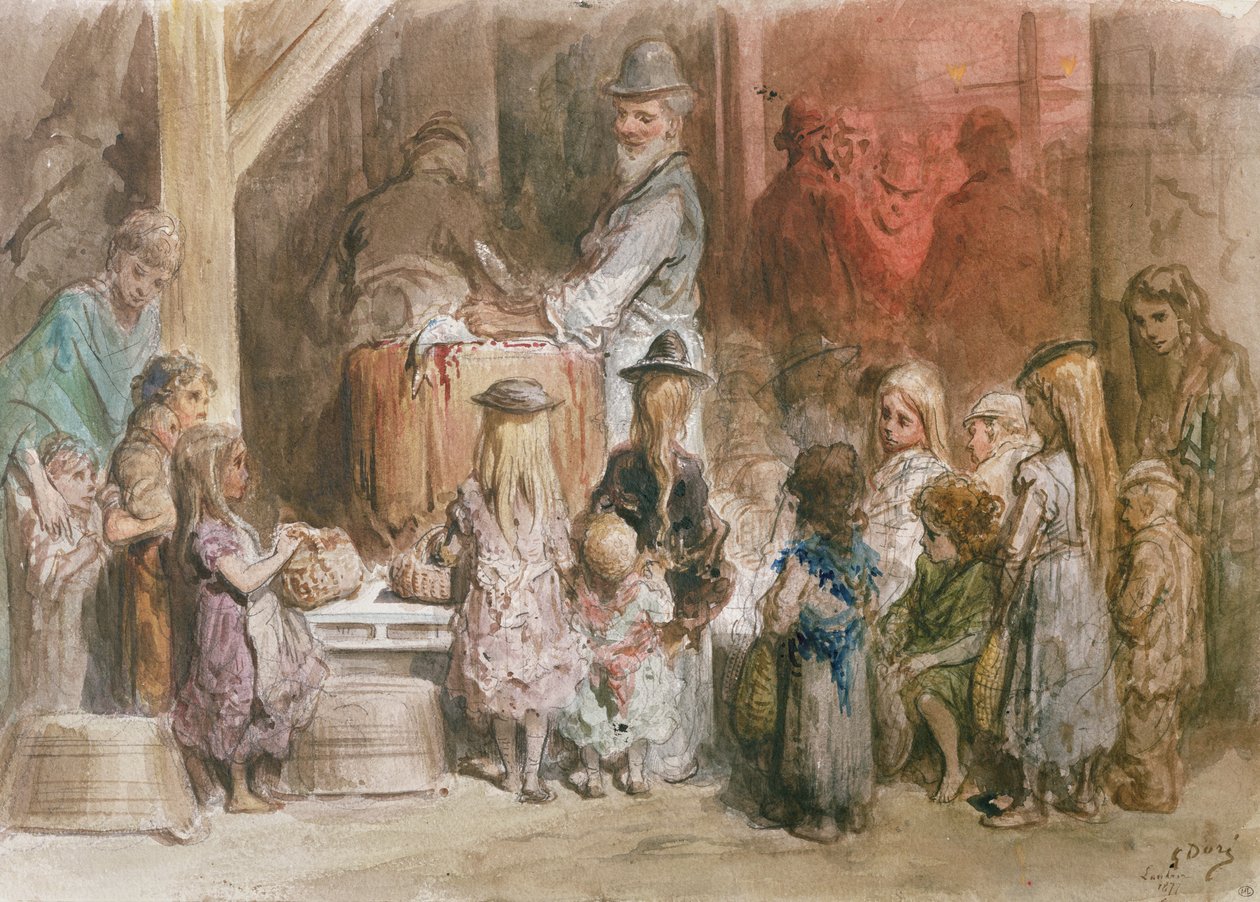 Fiskekøbmændenes velgørenhed af Gustave Dore