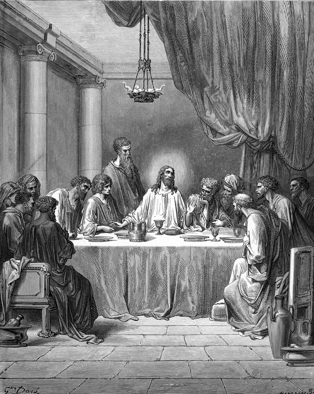 Det sidste måltid - Bibelen af Gustave Dore
