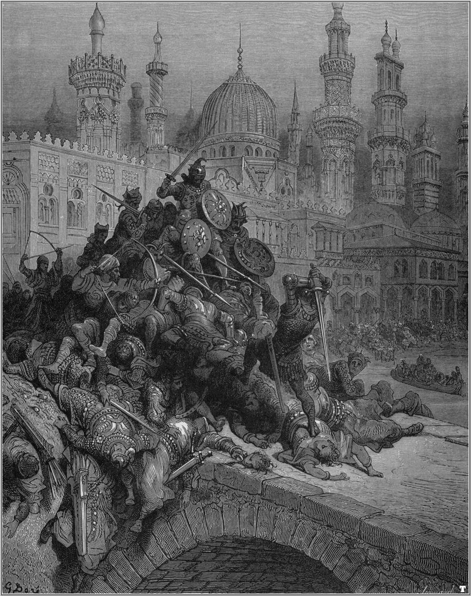 illustration af Ludovico Ariostos "Orlando Furioso". af Gustave Dore