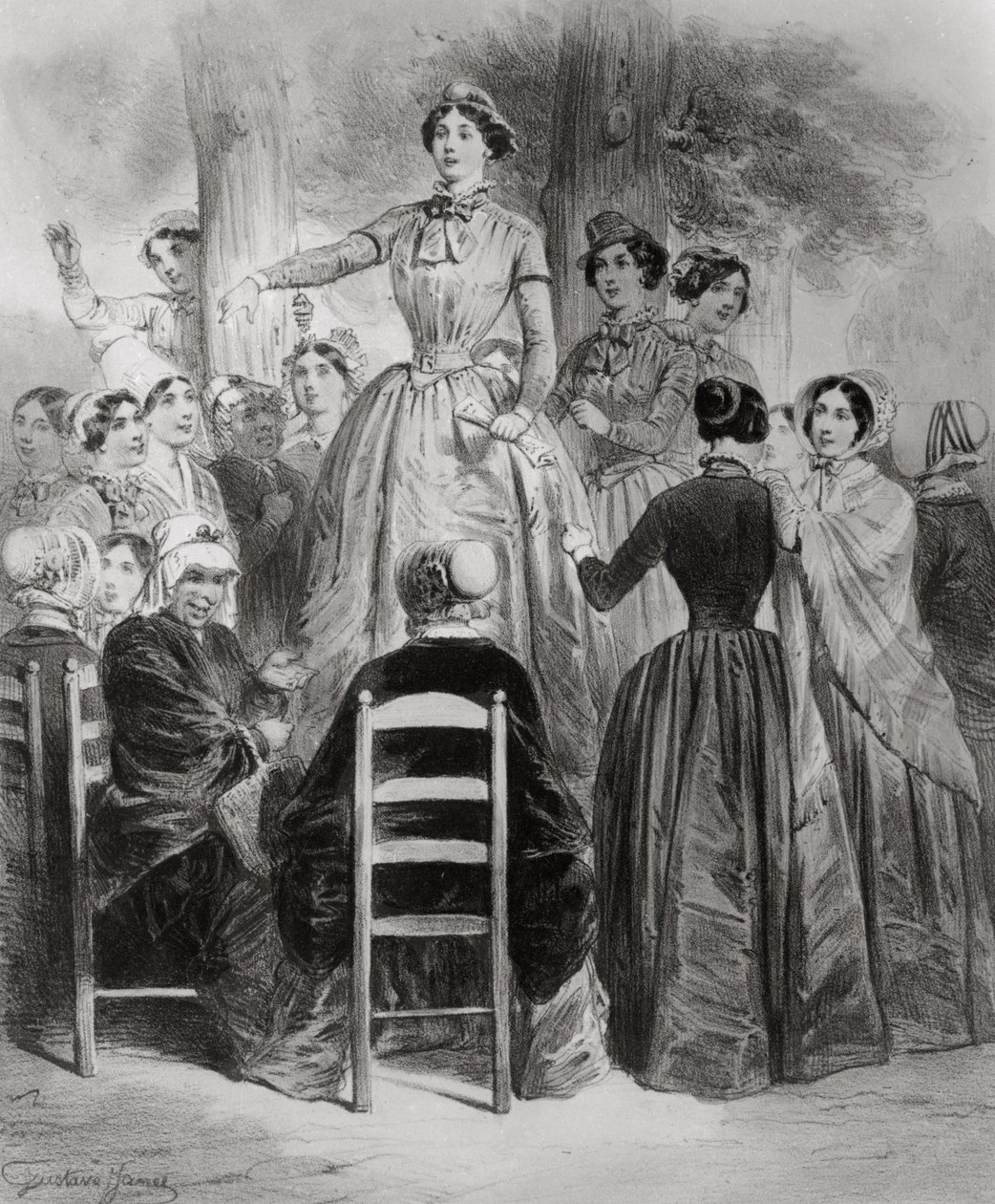 Kvindeklub, 1800-tallet af Gustave Janet