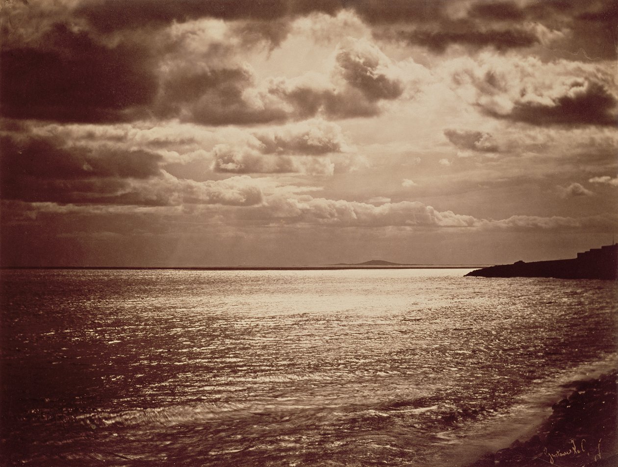 An Effect of the Sun, Normandiet ca. 1857 (sepia foto) af Gustave Le Gray