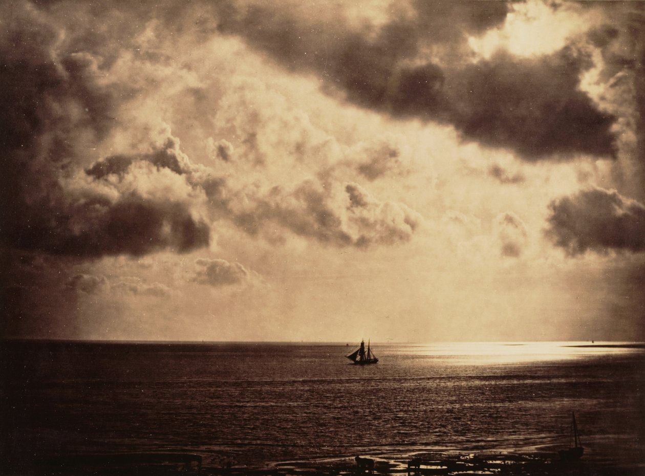 Brig på vandet af Gustave Le Gray