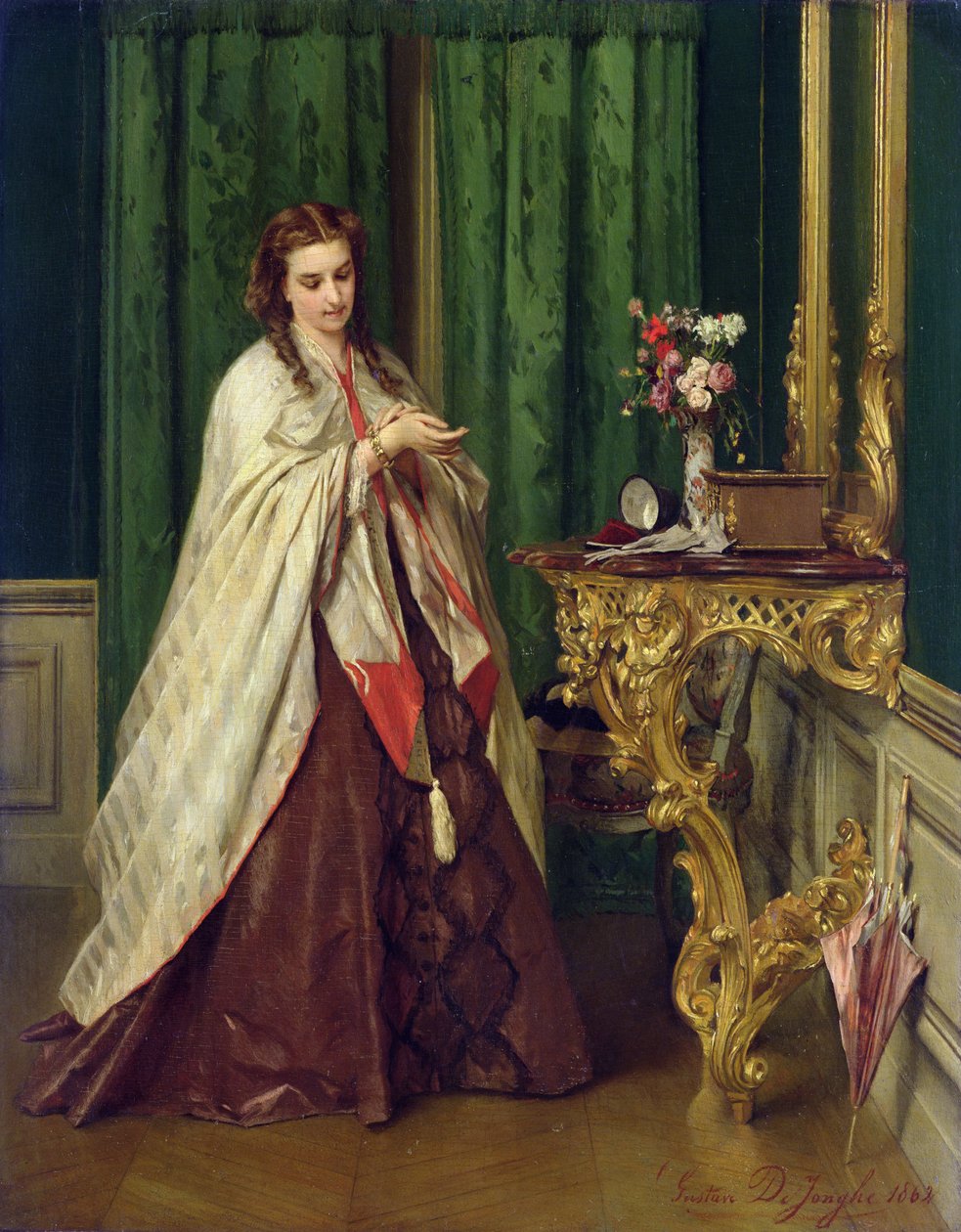 Kvinde ved sit toilet, 1862 af Gustave Léonard de Jonghe