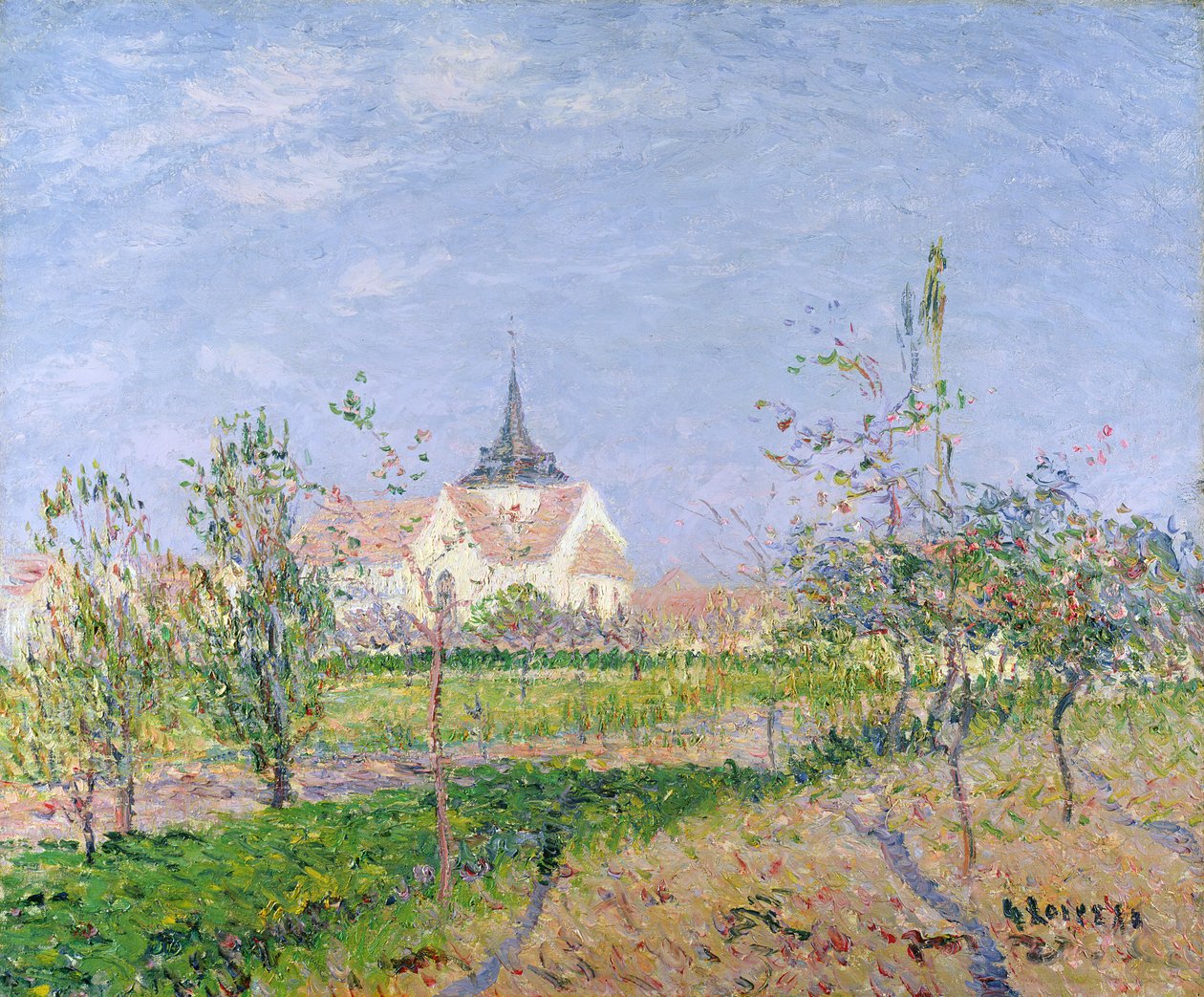 Kirken i Vaudreuil, ca. 1905 af Gustave Loiseau