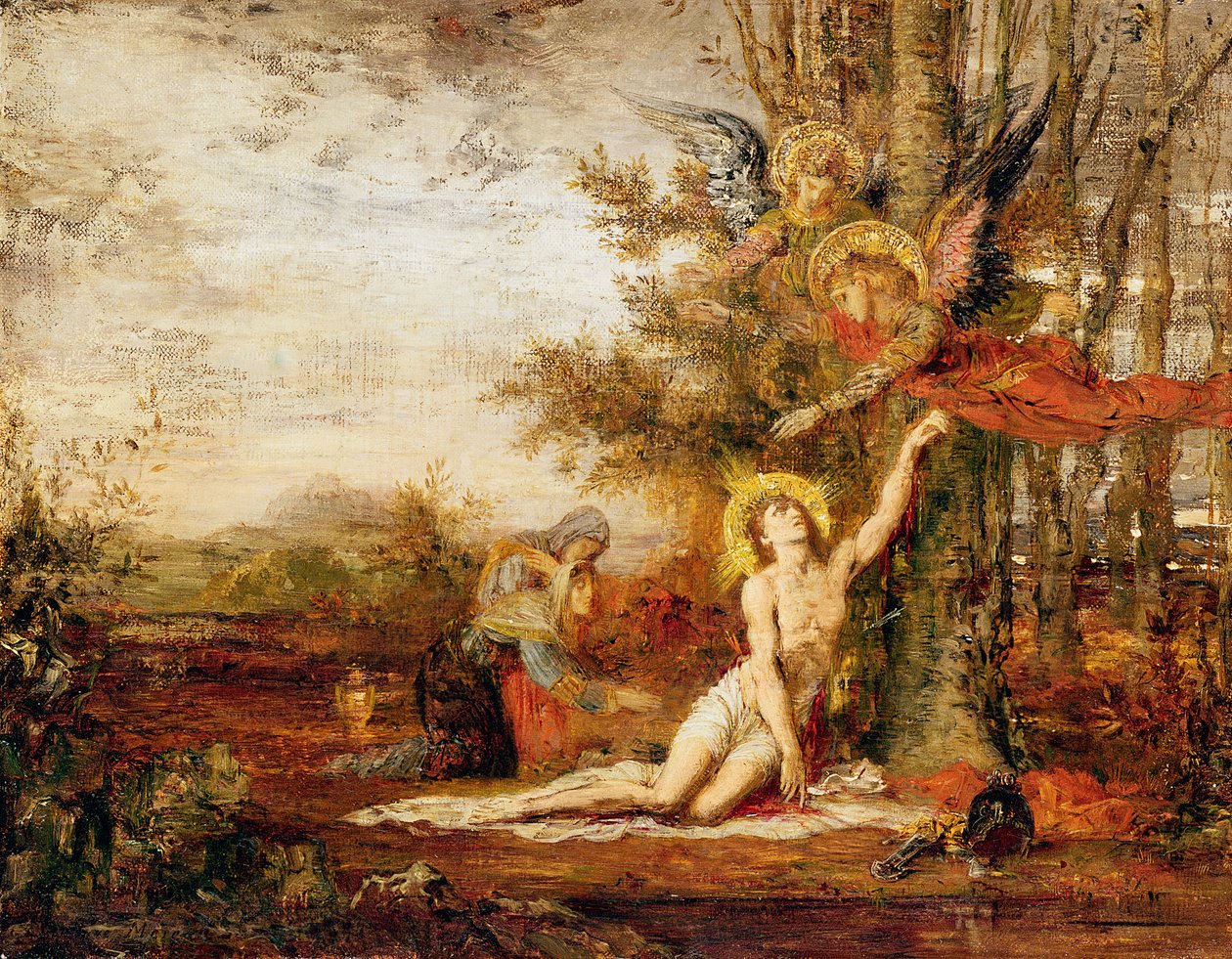 Kristus med engle af Gustave Moreau