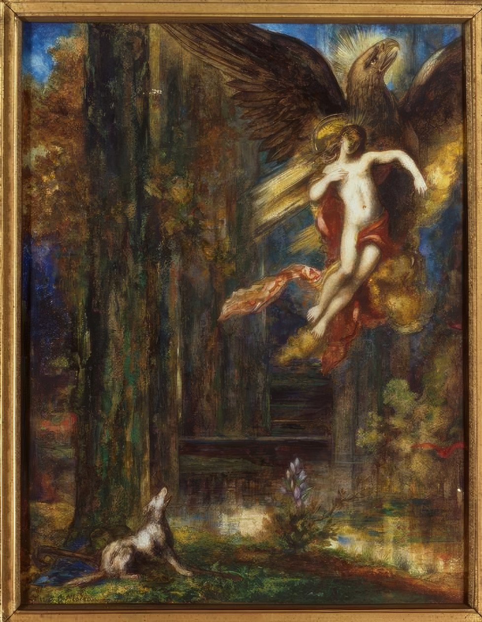 Bortførelsen af ​​Ganymedes af Gustave Moreau