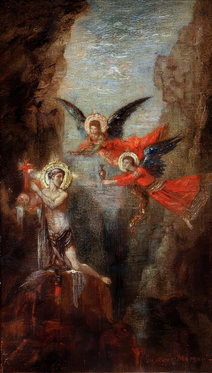 En helgen i ørkenen af Gustave Moreau