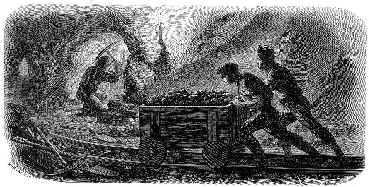 Quartz Mining, Californien, 1859. af Gustave Adolphe Chassevent Bacques