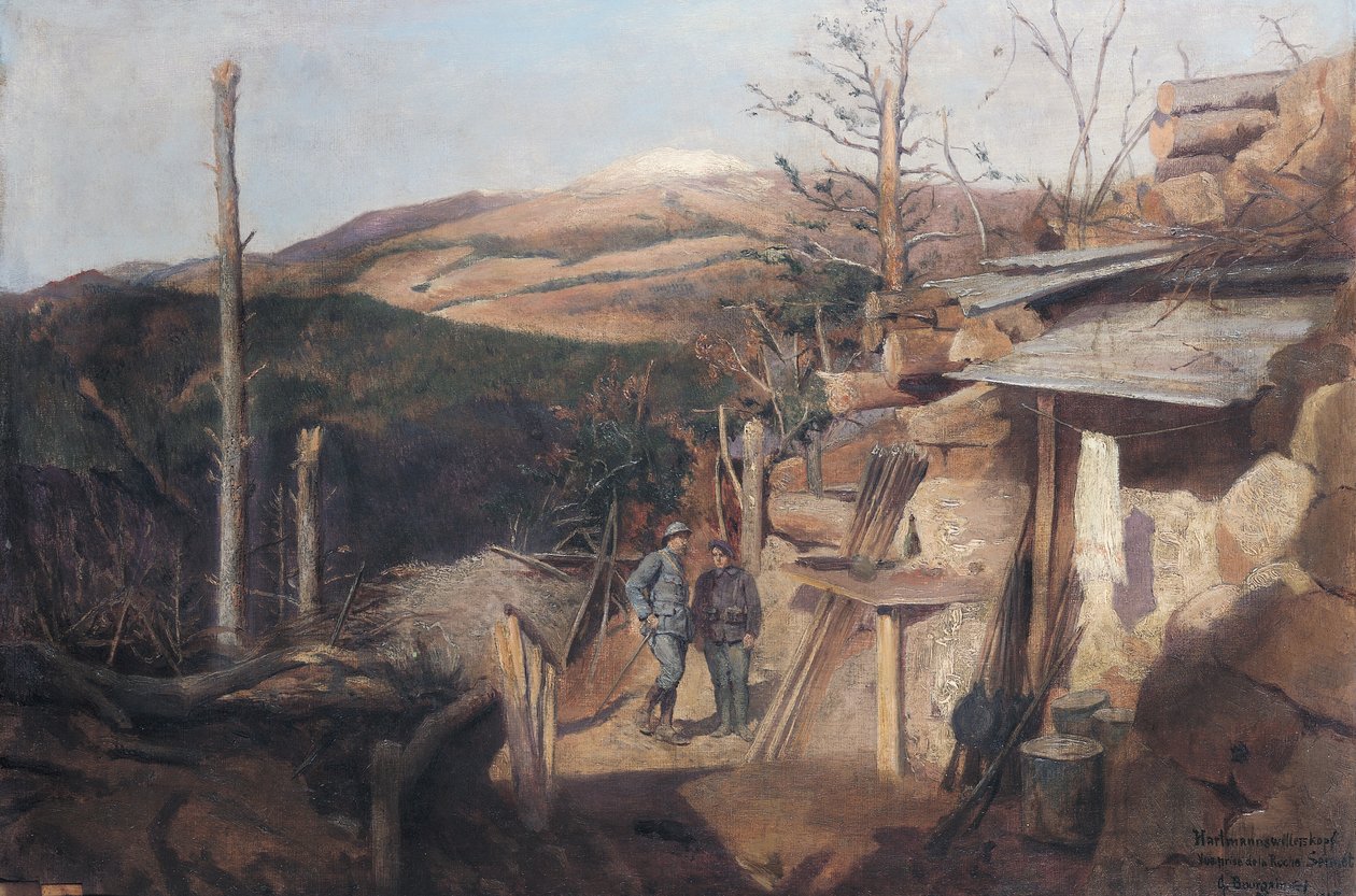 Hartmanswillerkopf, Udsigt fra Roche-Sermet, 1915 af Gustave Bourgain