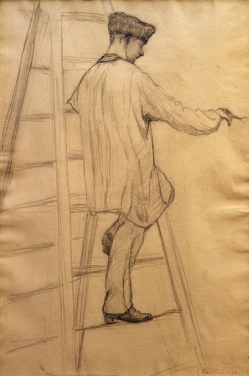 Studie for husmalere af Gustave Caillebotte
