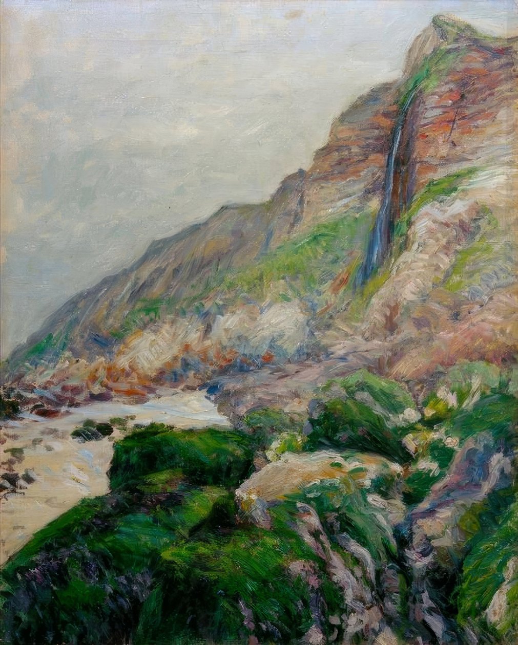 Klippe i Normandiet af Gustave Caillebotte