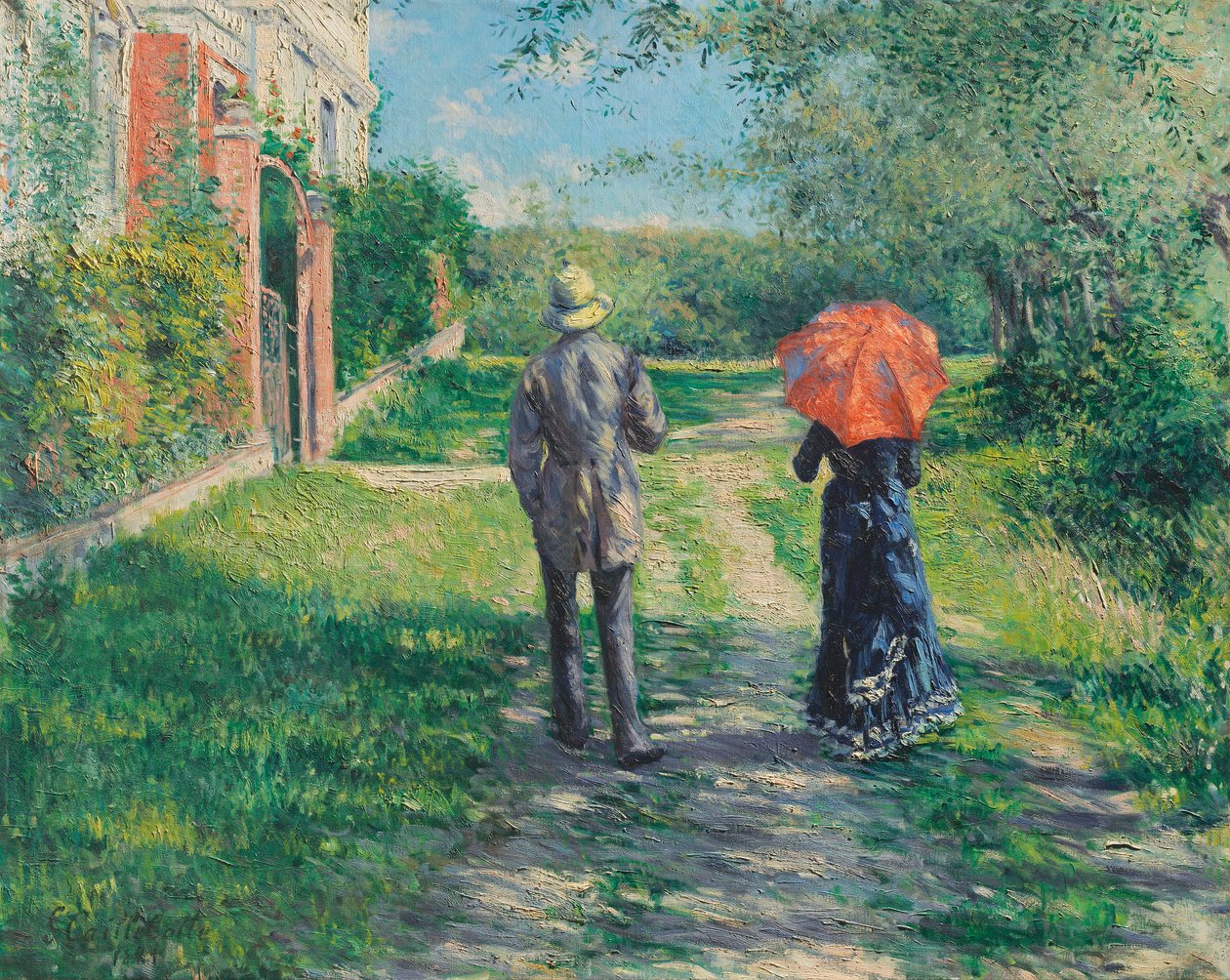 Tysk: Par på vej op ad bakke af Gustave Caillebotte