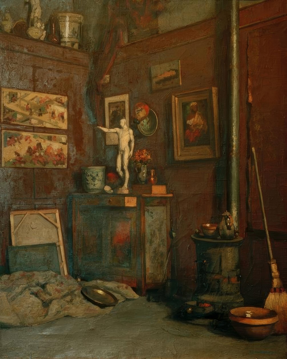 Værksteds interiør af Gustave Caillebotte