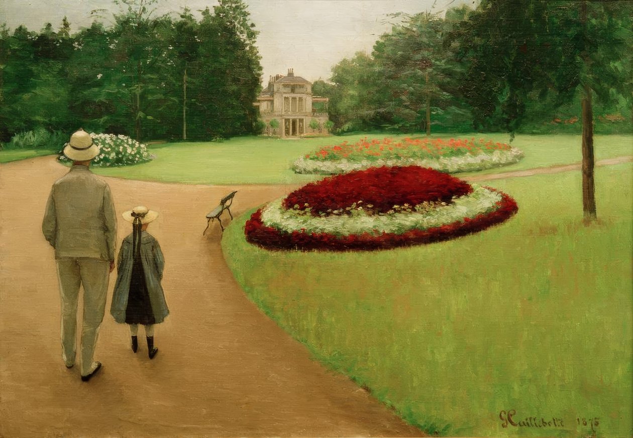 Ejendommens park i Yerres af Gustave Caillebotte