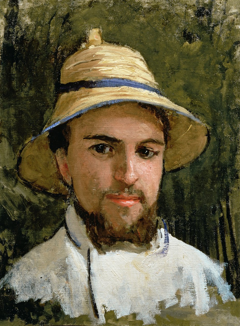 Selvportræt med Pith-hjelm af Gustave Caillebotte