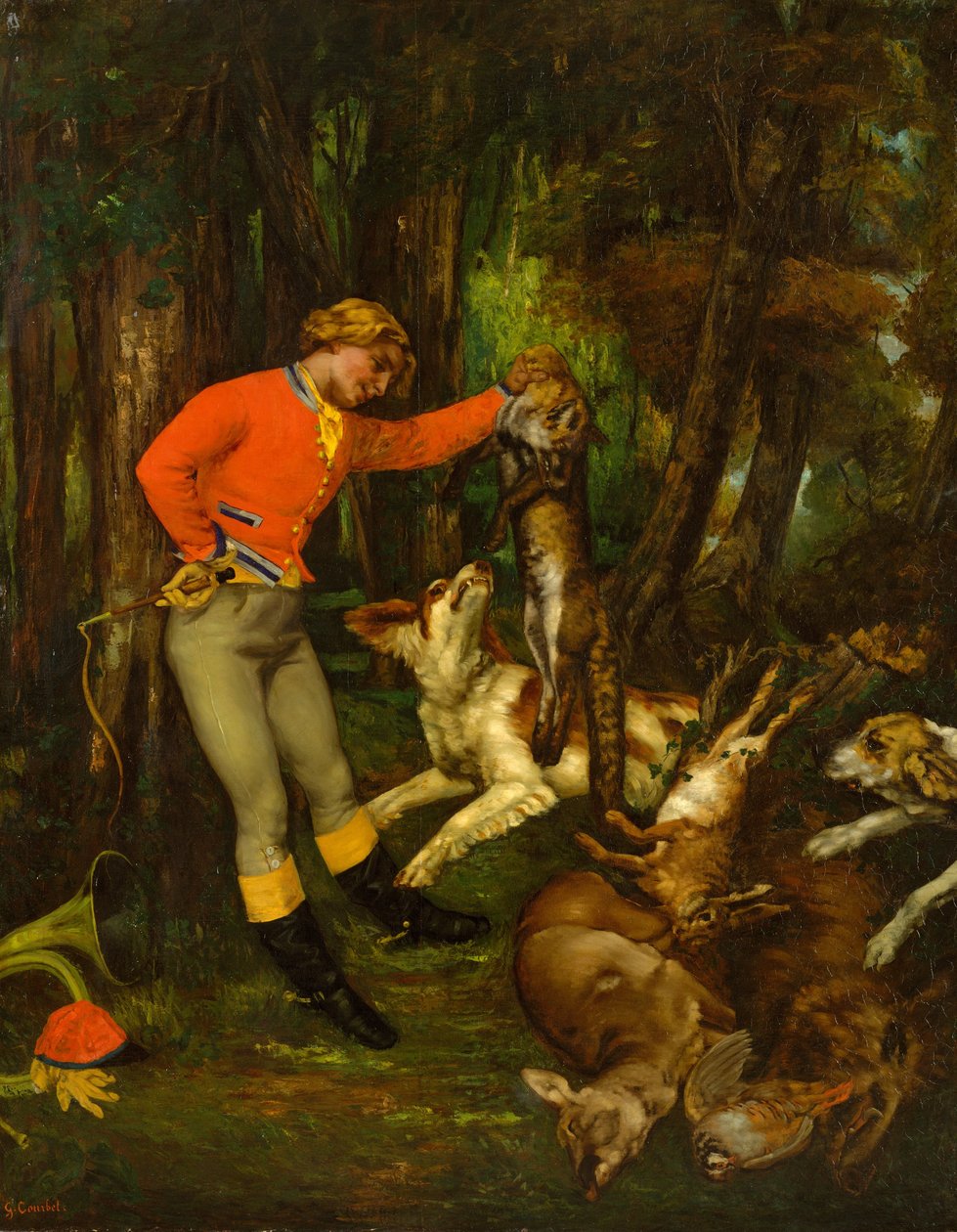 Efter Jagten, ca. 1859. af Gustave Courbet