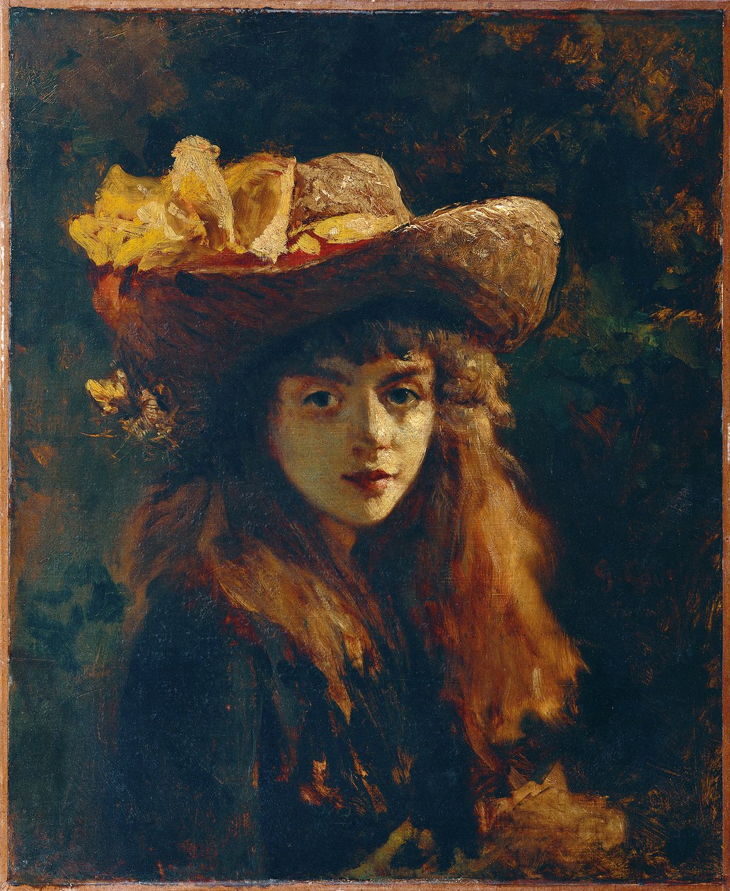portræt af en pige af Gustave Courbet