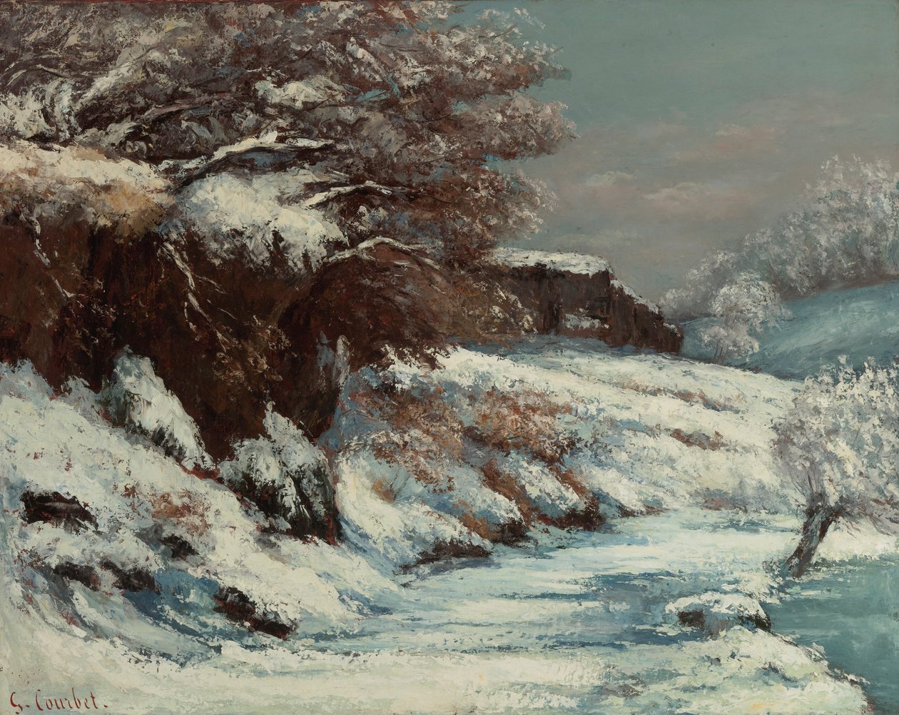 Sneeffekt, 1867-1868. af Gustave Courbet