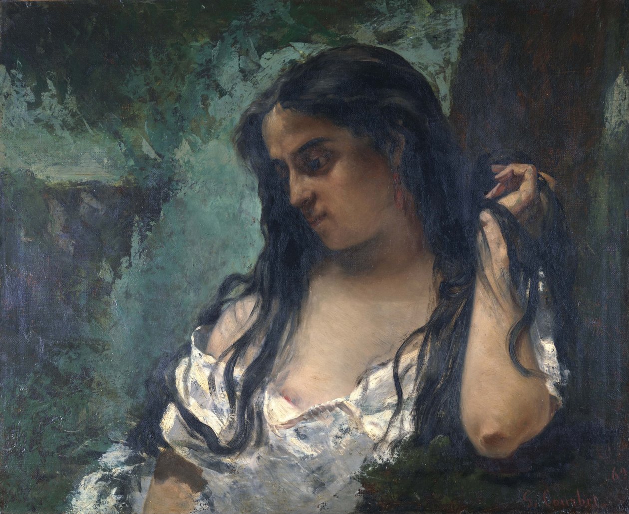 Sigøjner i eftertanke af Gustave Courbet