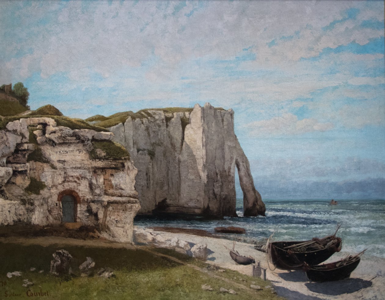 Klipperne ved Étretat efter stormen af Gustave Courbet