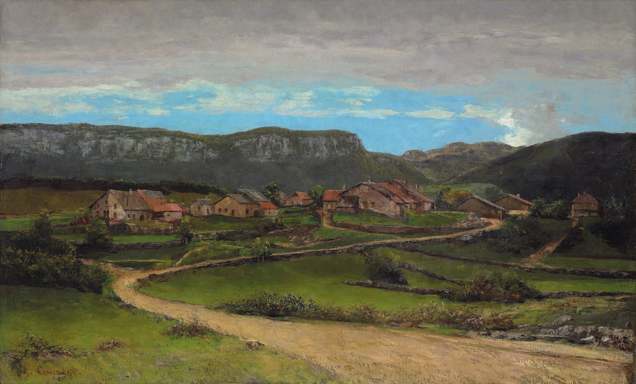 Landskab nær Ornans, ca. 1865 af Gustave Courbet