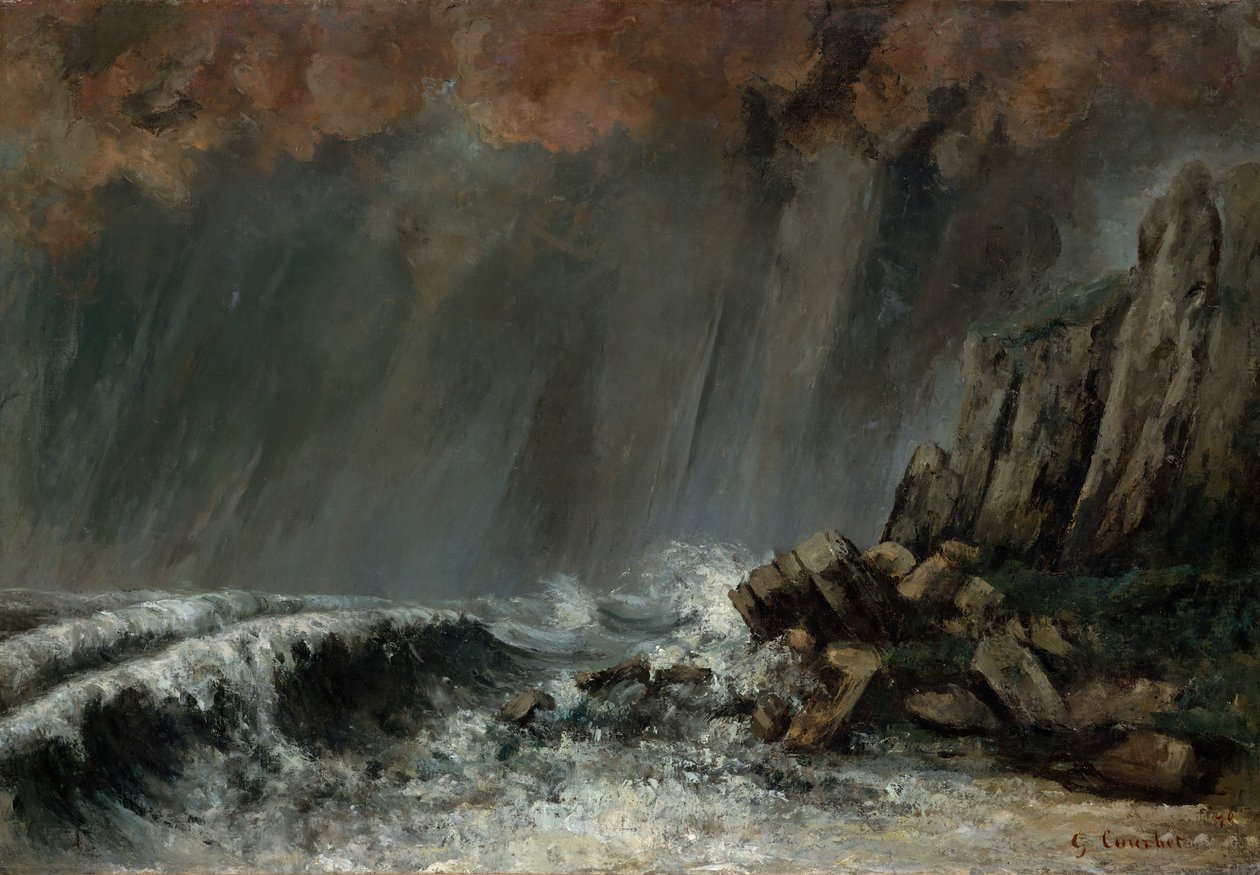 Marine: The Waterspout, 1870. af Gustave Courbet