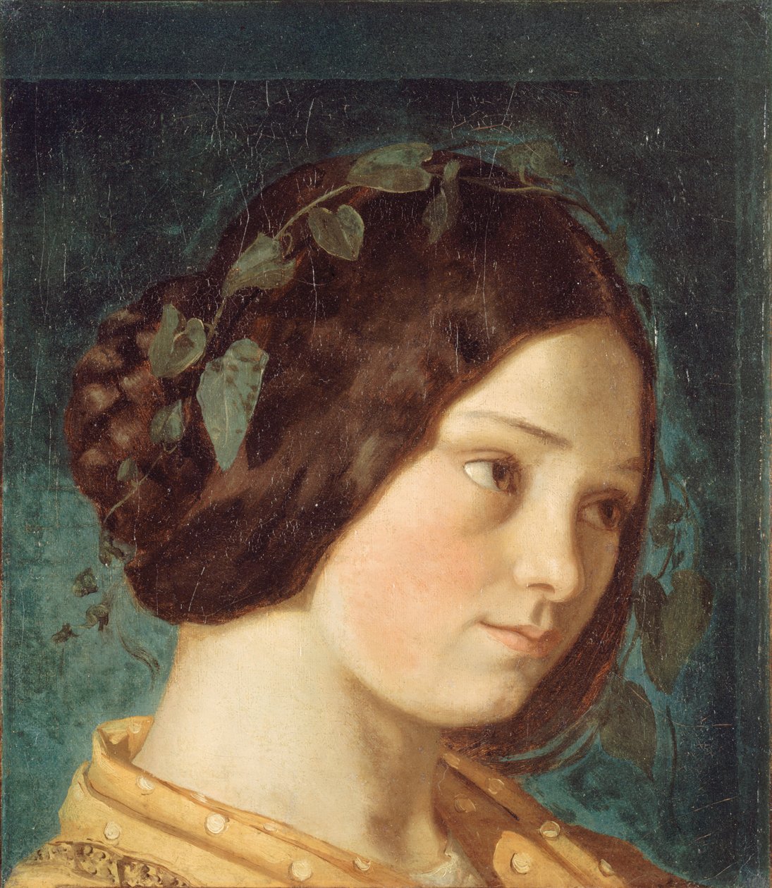 Portræt af Zelie Courbet, ca 1842. af Gustave Courbet