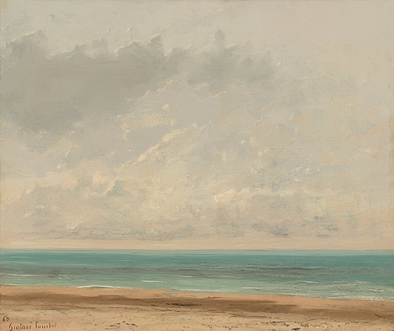 Stille hav. 1866 af Gustave Courbet