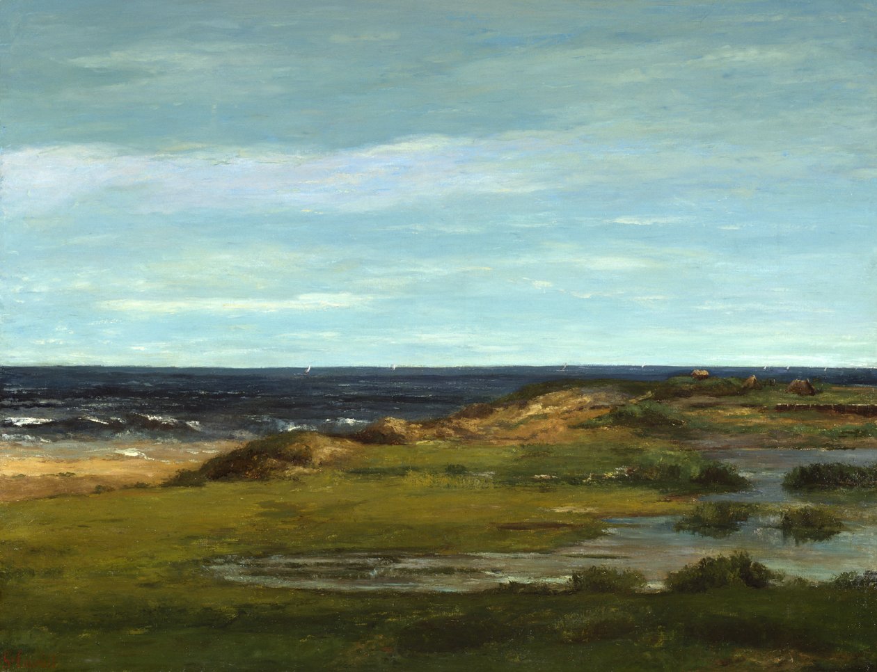 Sølandskab, ca. 1865 af Gustave Courbet