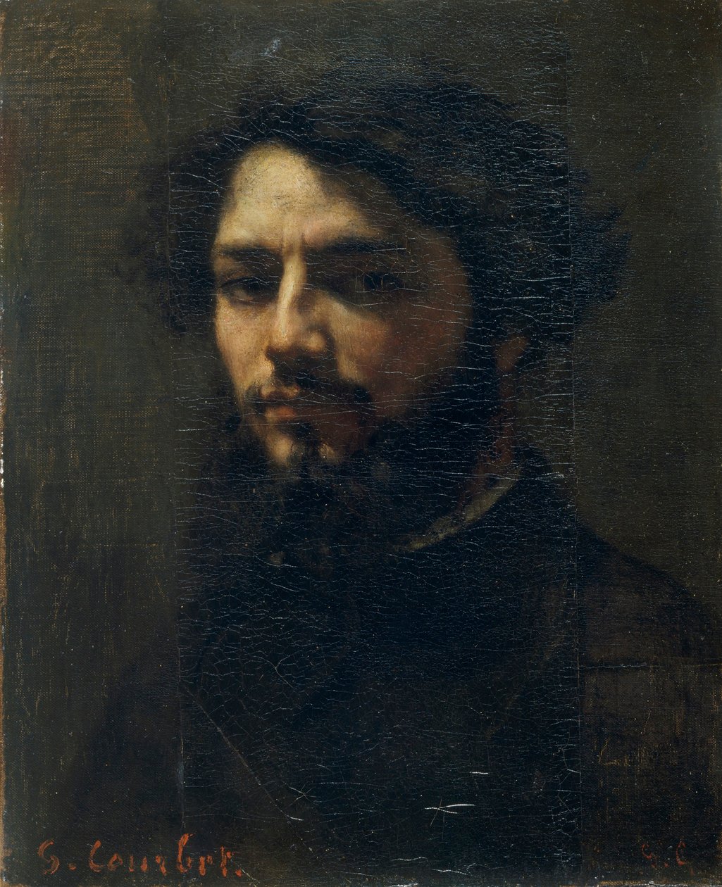 Selvportræt, ca. 1850. af Gustave Courbet