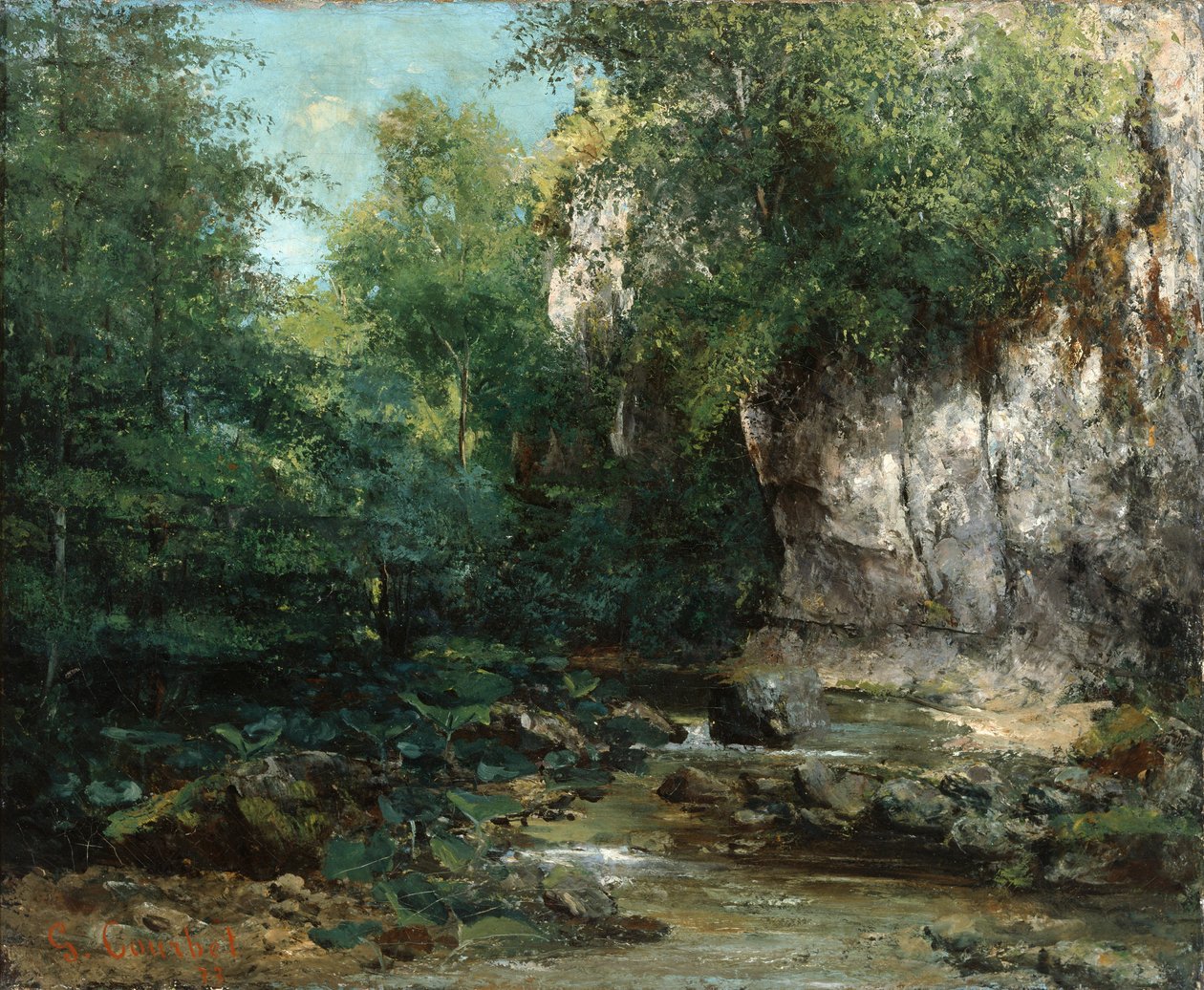 The Banks of a Stream, 1873 af Gustave Courbet