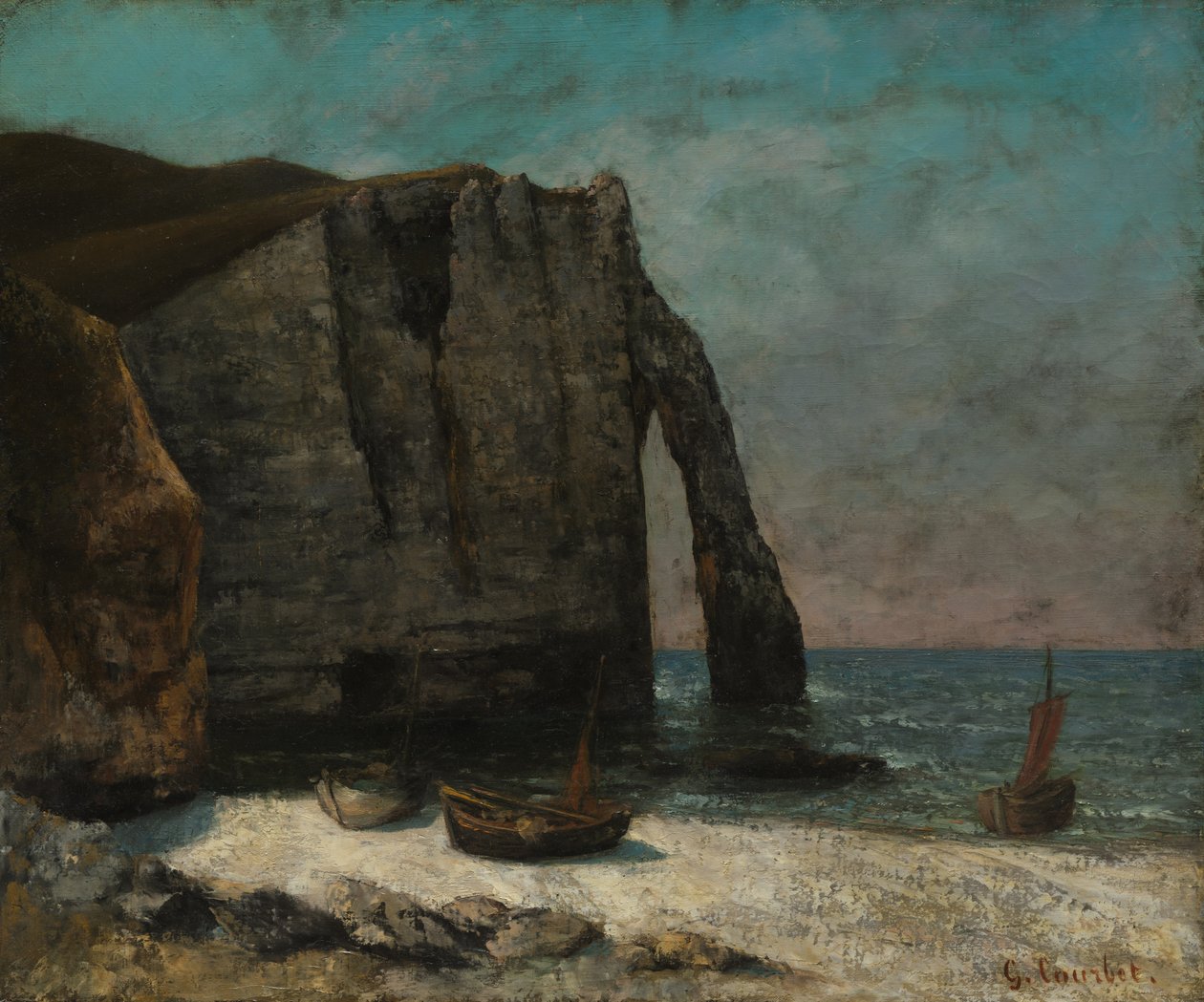 Klippen ved Étretat, efter 1872. af Gustave Courbet
