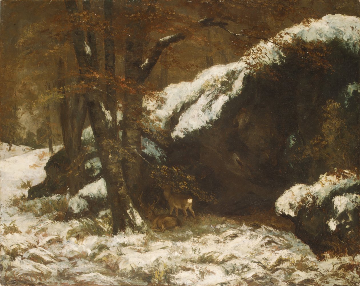 Hjorten, ca. 1865. af Gustave Courbet