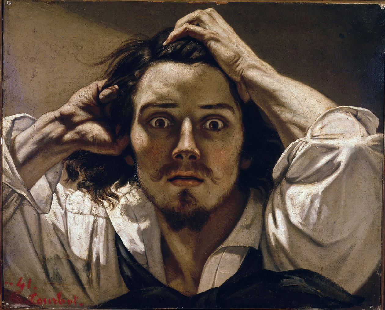 Den desperate mand (selvportræt) af Gustave Courbet