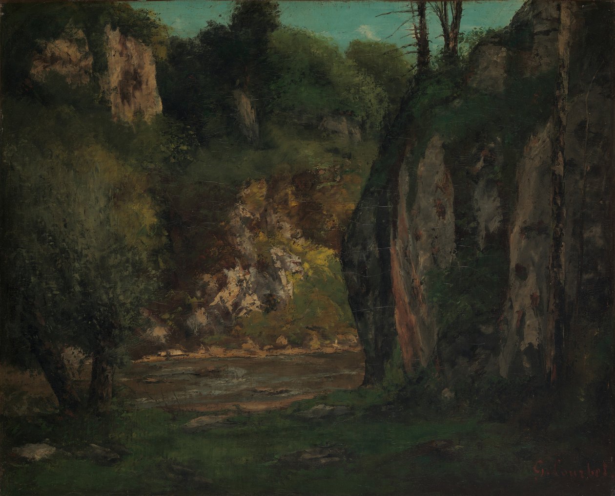 The Hidden Brook, ca. 1873-77. af Gustave Courbet