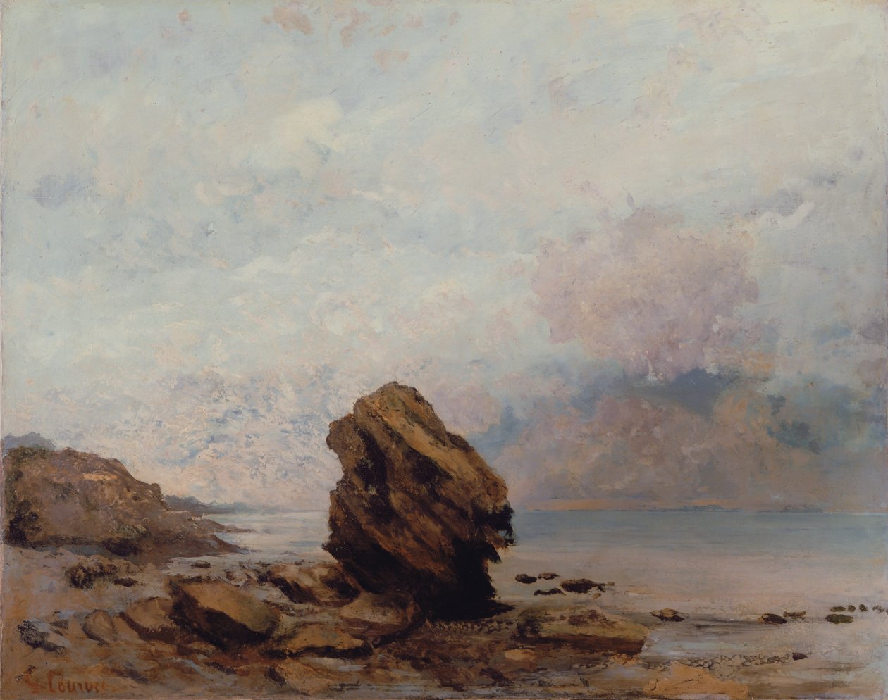 Den isolerede klippe, ca. 1862 af Gustave Courbet