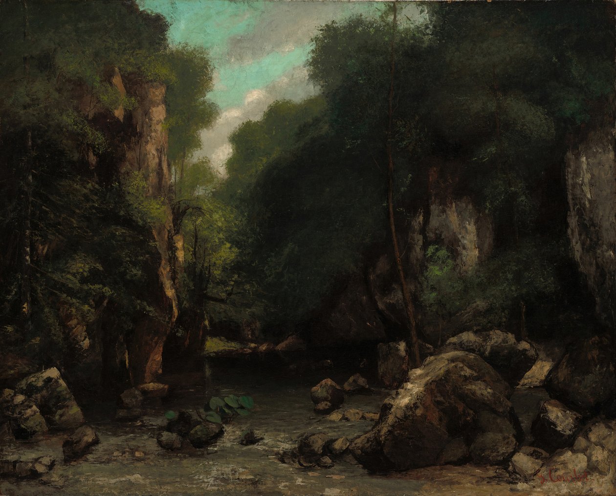 Dalen af ​​Les Puits-noir, 1868. af Gustave Courbet