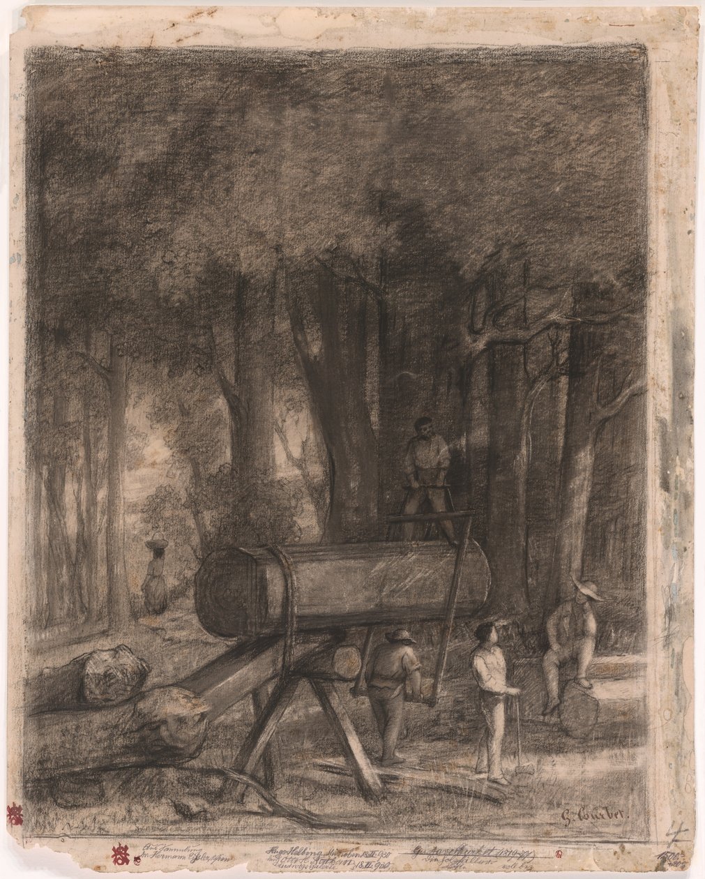 Træhuggerne af Gustave Courbet
