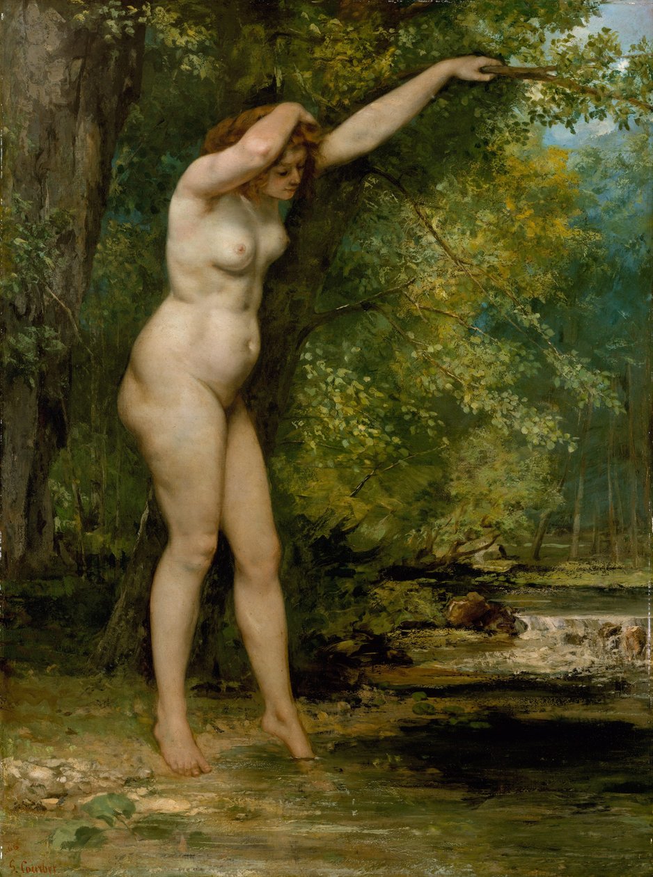 Den unge badegæst af Gustave Courbet
