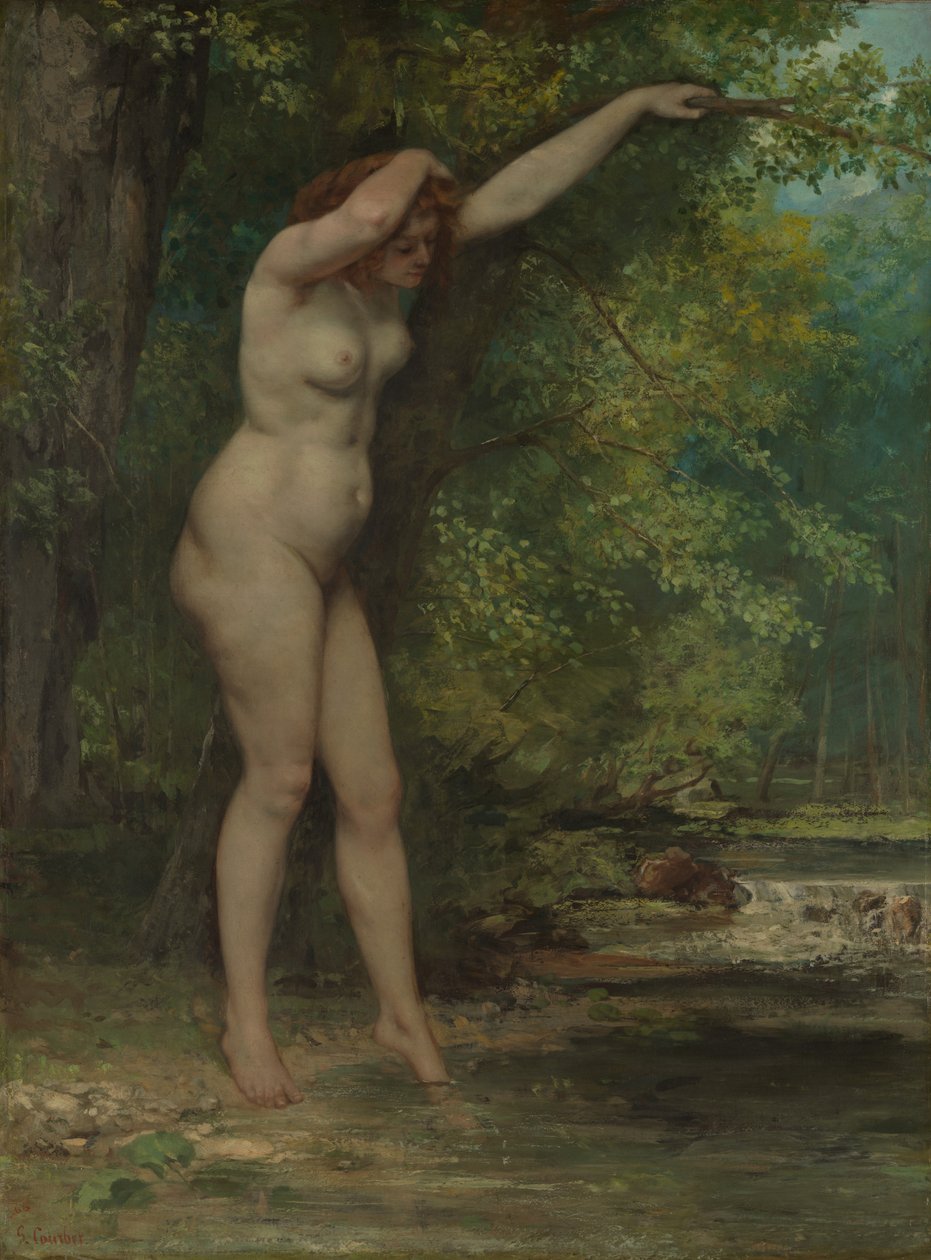 Den unge Bader, 1866. af Gustave Courbet