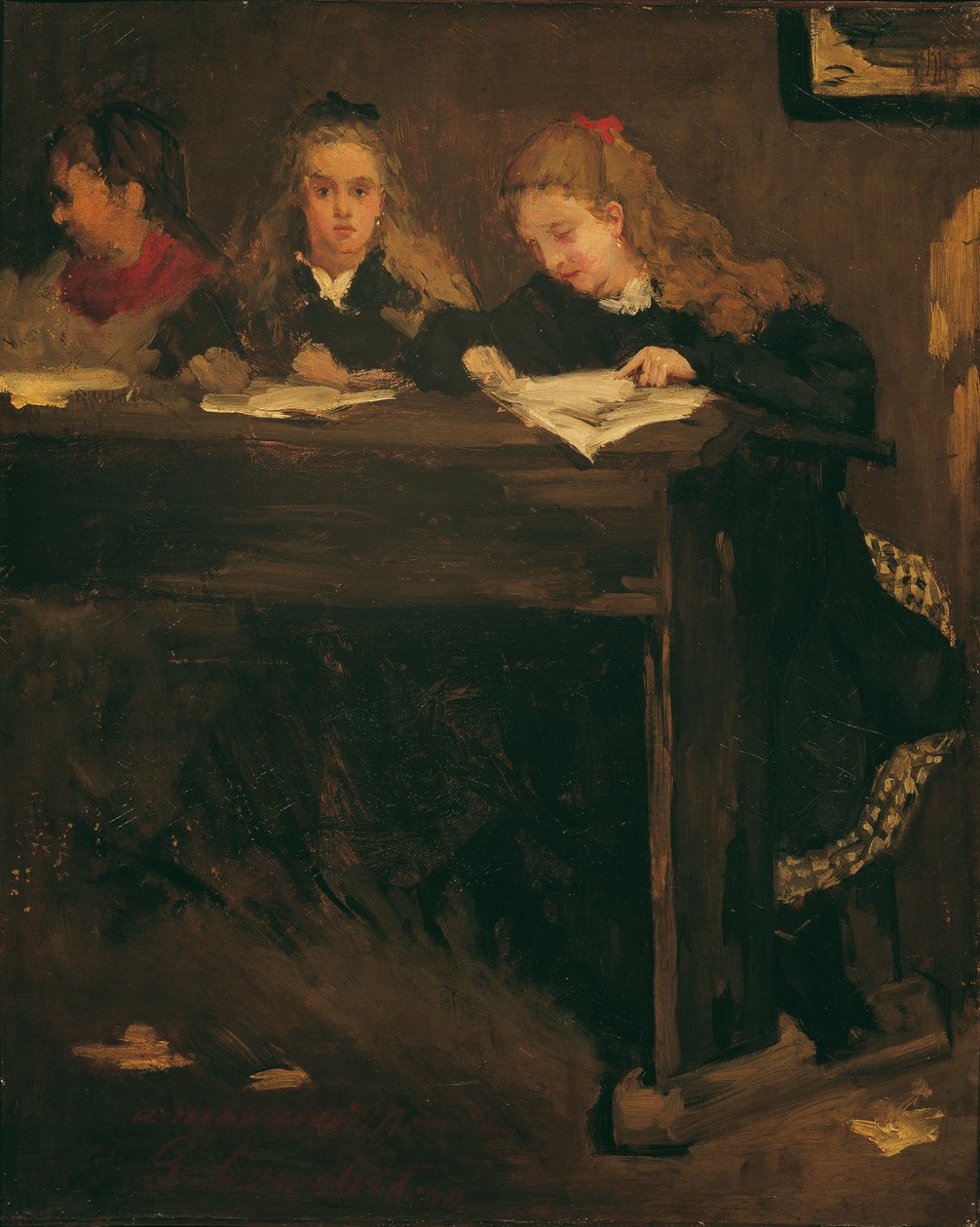 Tre skolepiger, 1860. af Gustave Courbet