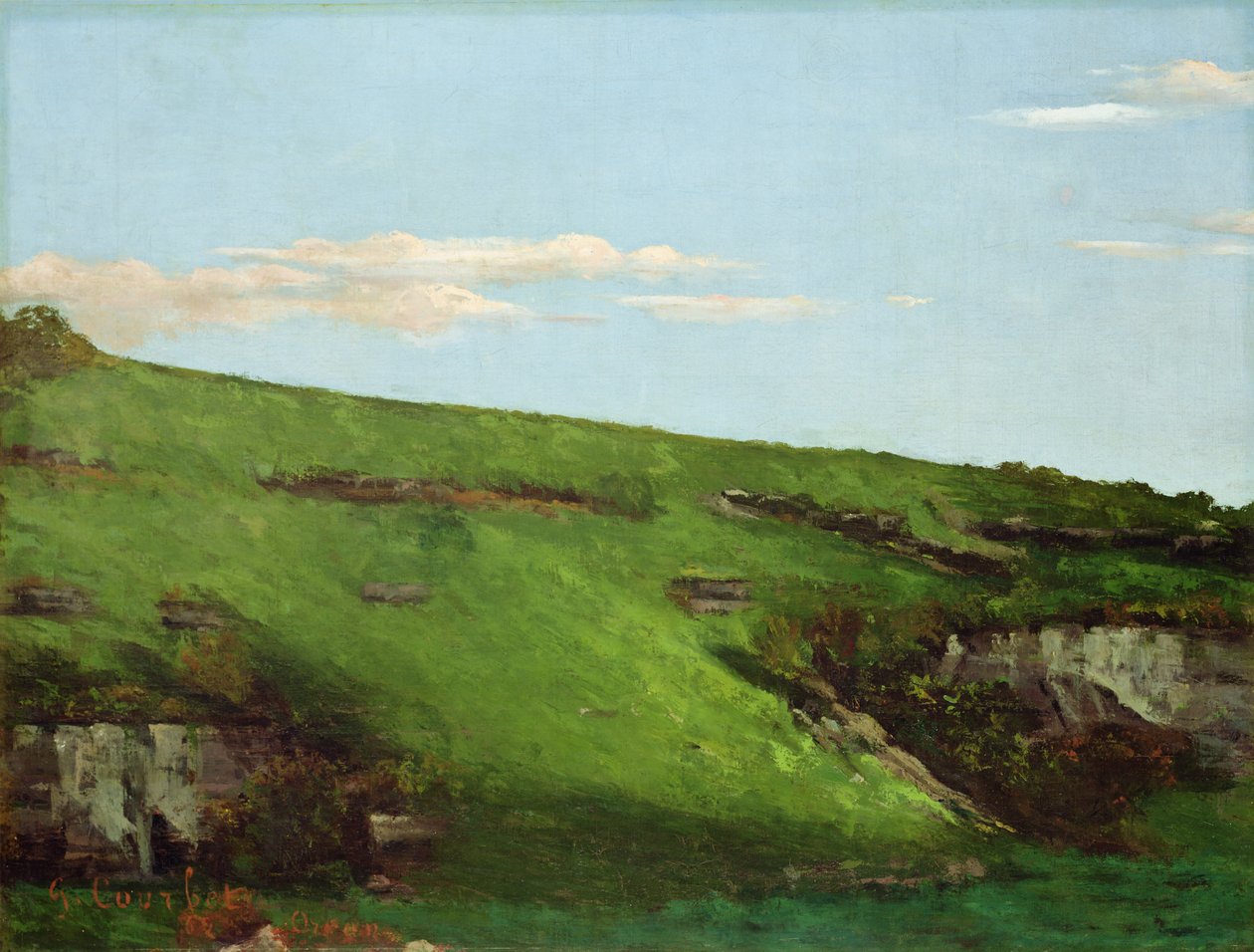 Wiesenhang nær Ornans, 1862 af Gustave Courbet